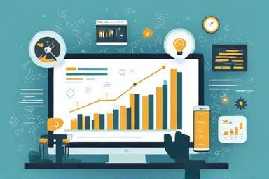 Illustration of a data dashboard and growth chart